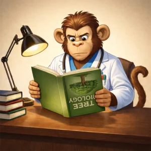 About Monkey At Desk